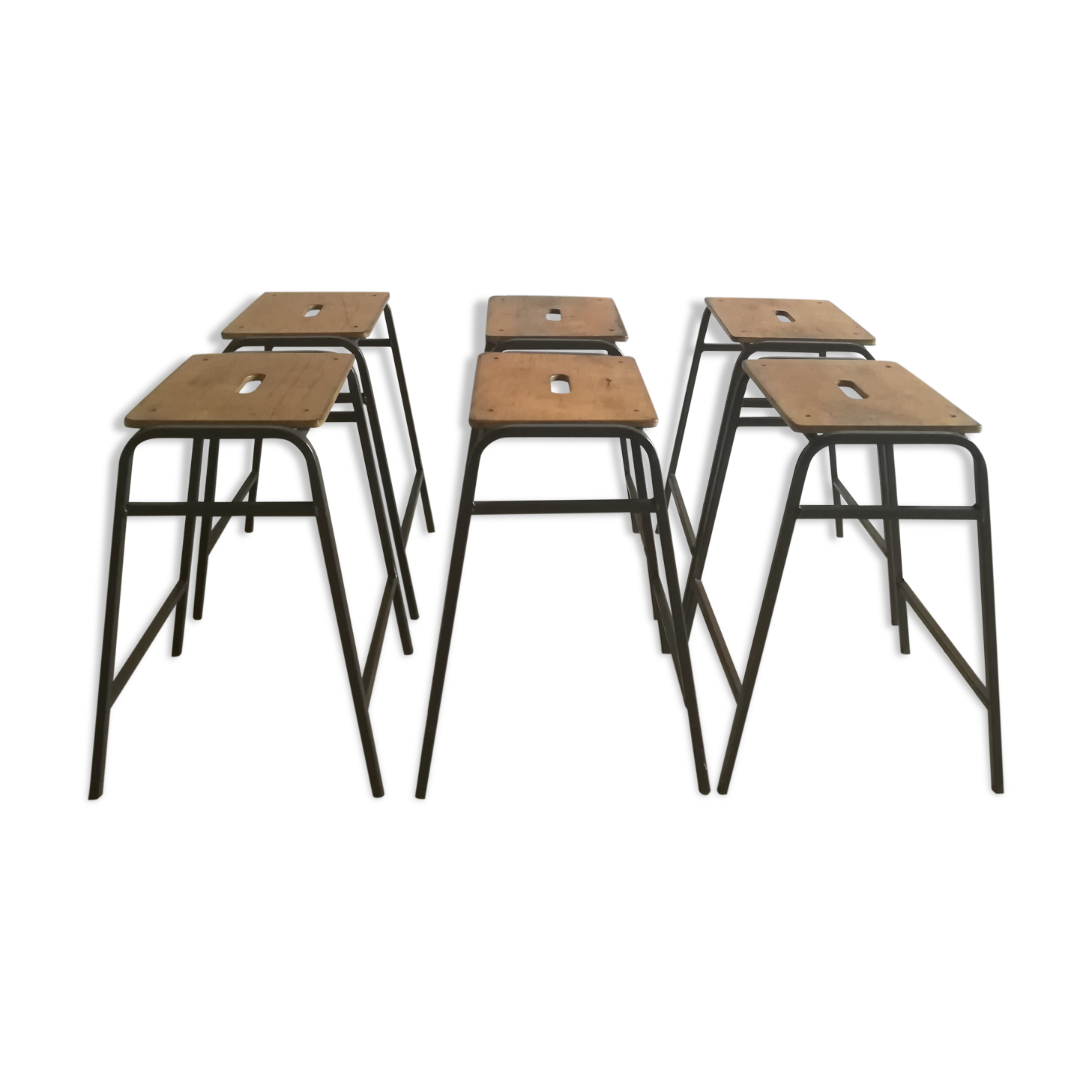 Lot of 6 laboratory stools