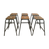 Lot of 6 laboratory stools