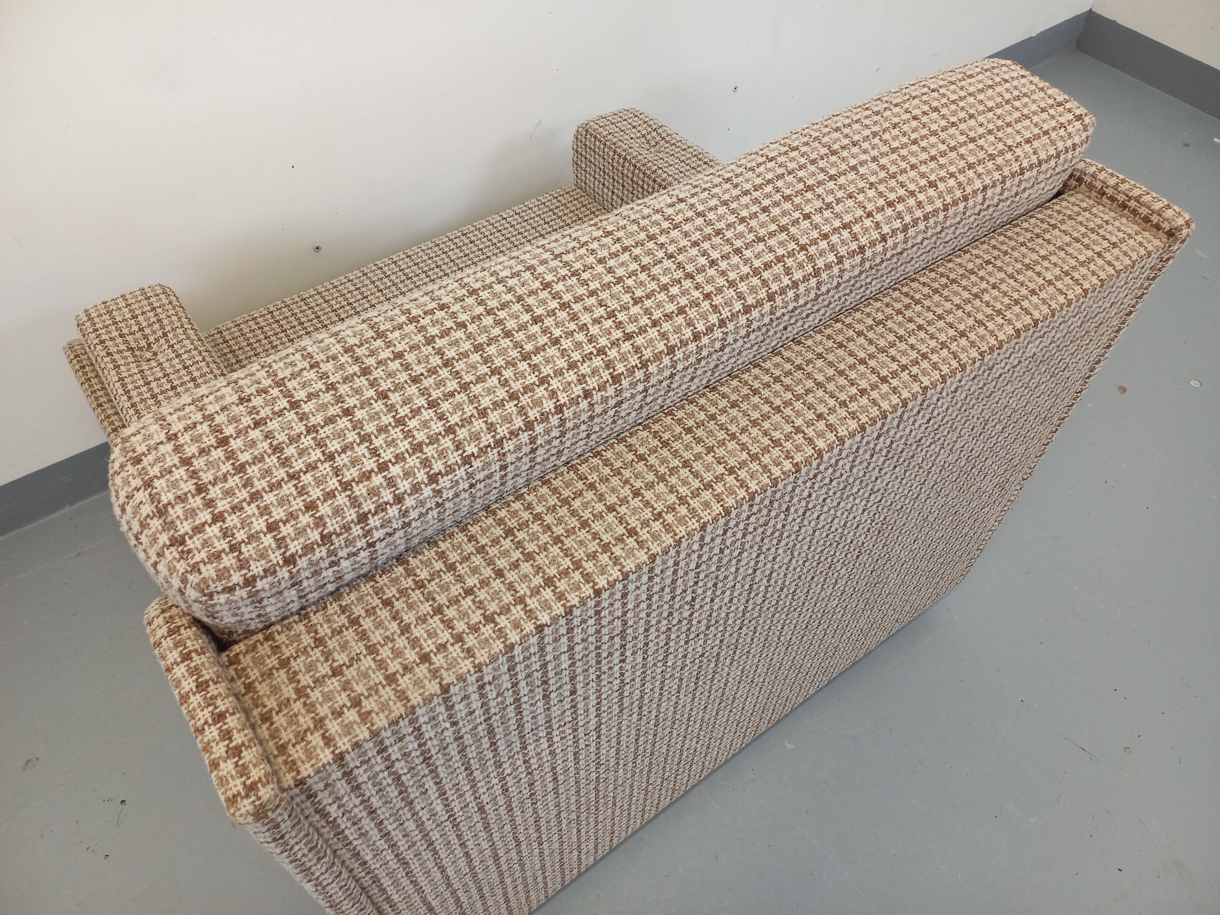 Vintage wool fabric armchair from the 1970s.