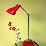 Vintage chrome & red lamp
