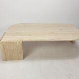 Italian travertine coffee table, 1980s