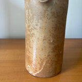 Handmade straight stoneware pitcher