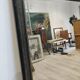 Mirror in black molded wood 109x93 Napoleon III era