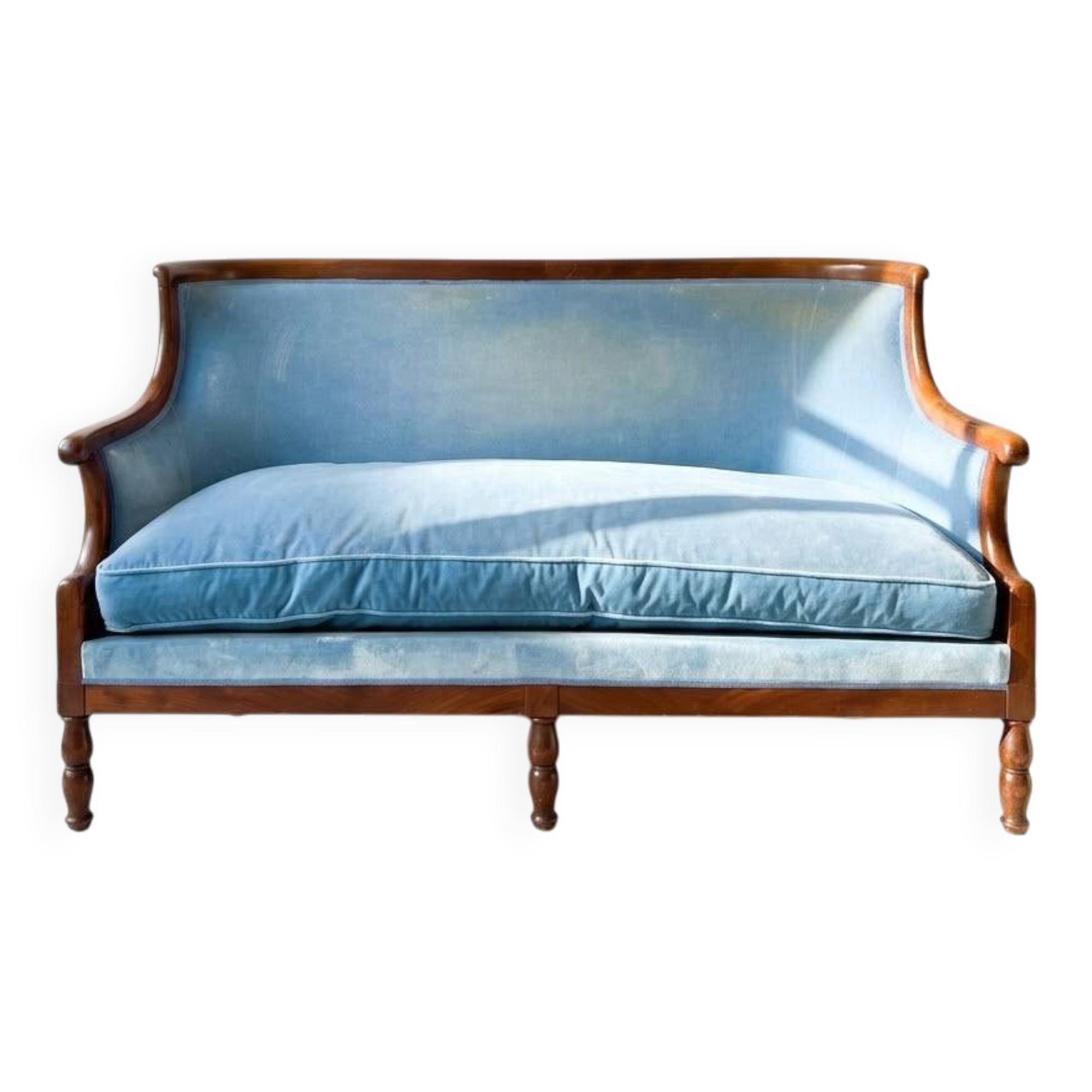 Empire sofa in blue mahogany
