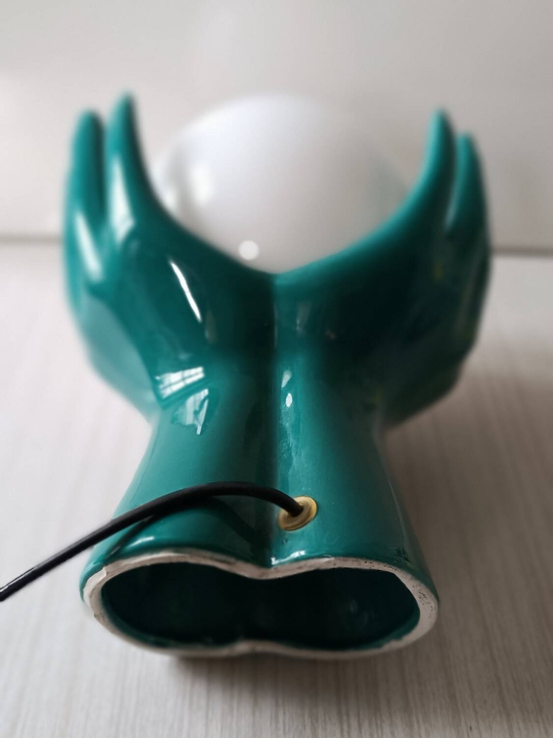 Vintage ceramic hand lamp from the 80s