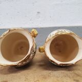 Pair of Satsuma ceramic vases