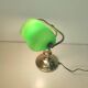 Banker lamp notary golden opaline green