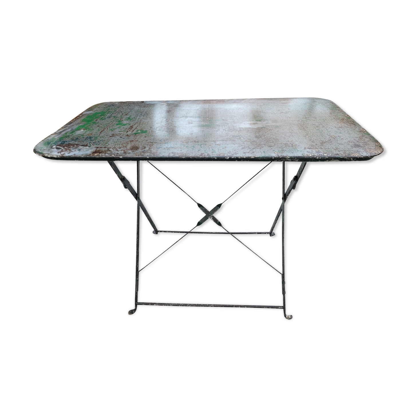 Antique folding garden table