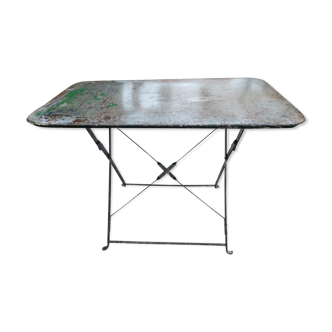 Antique folding garden table