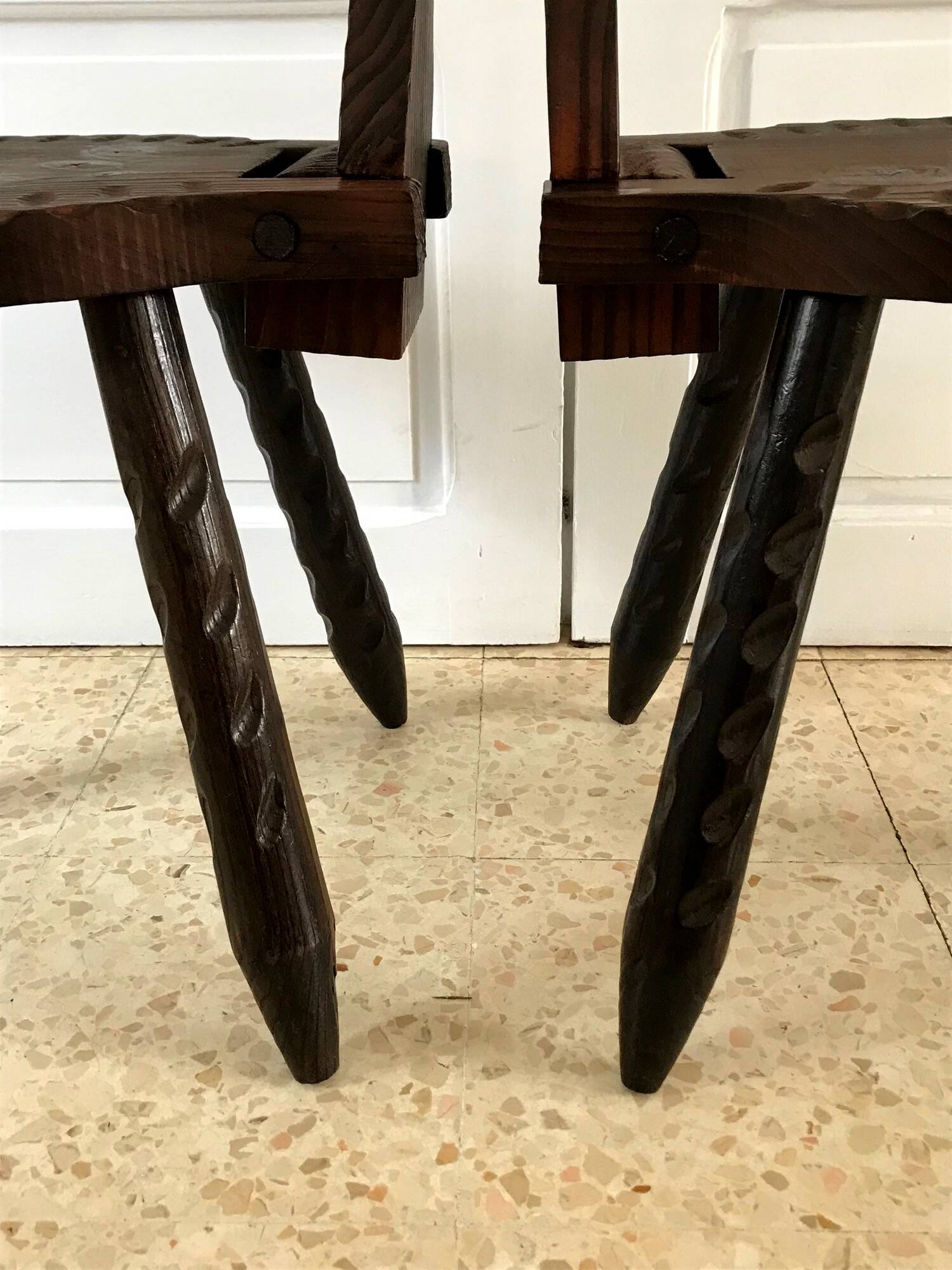 Vintage tripod stools from the 70s