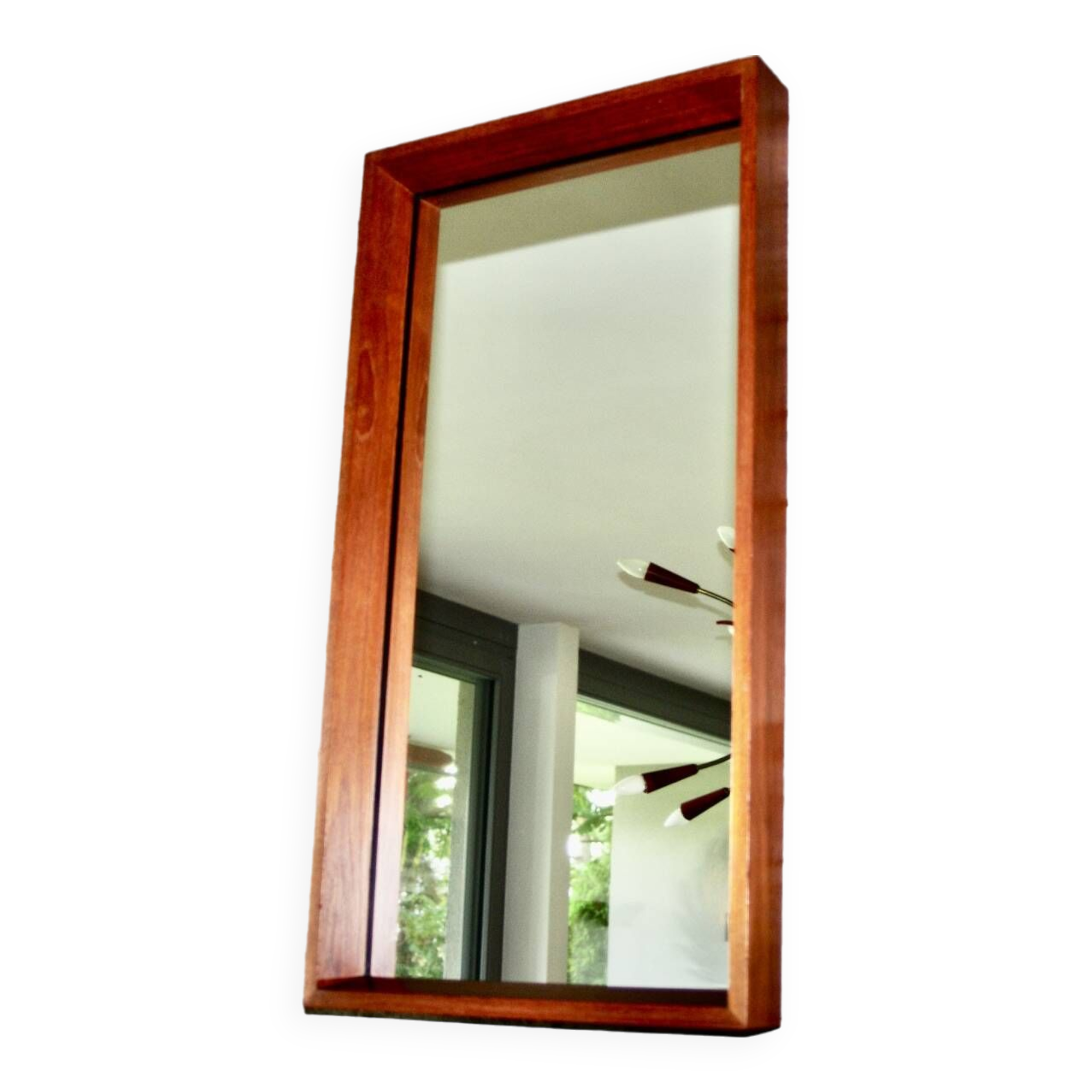 Grand miroir en teck de od mobler as 1950