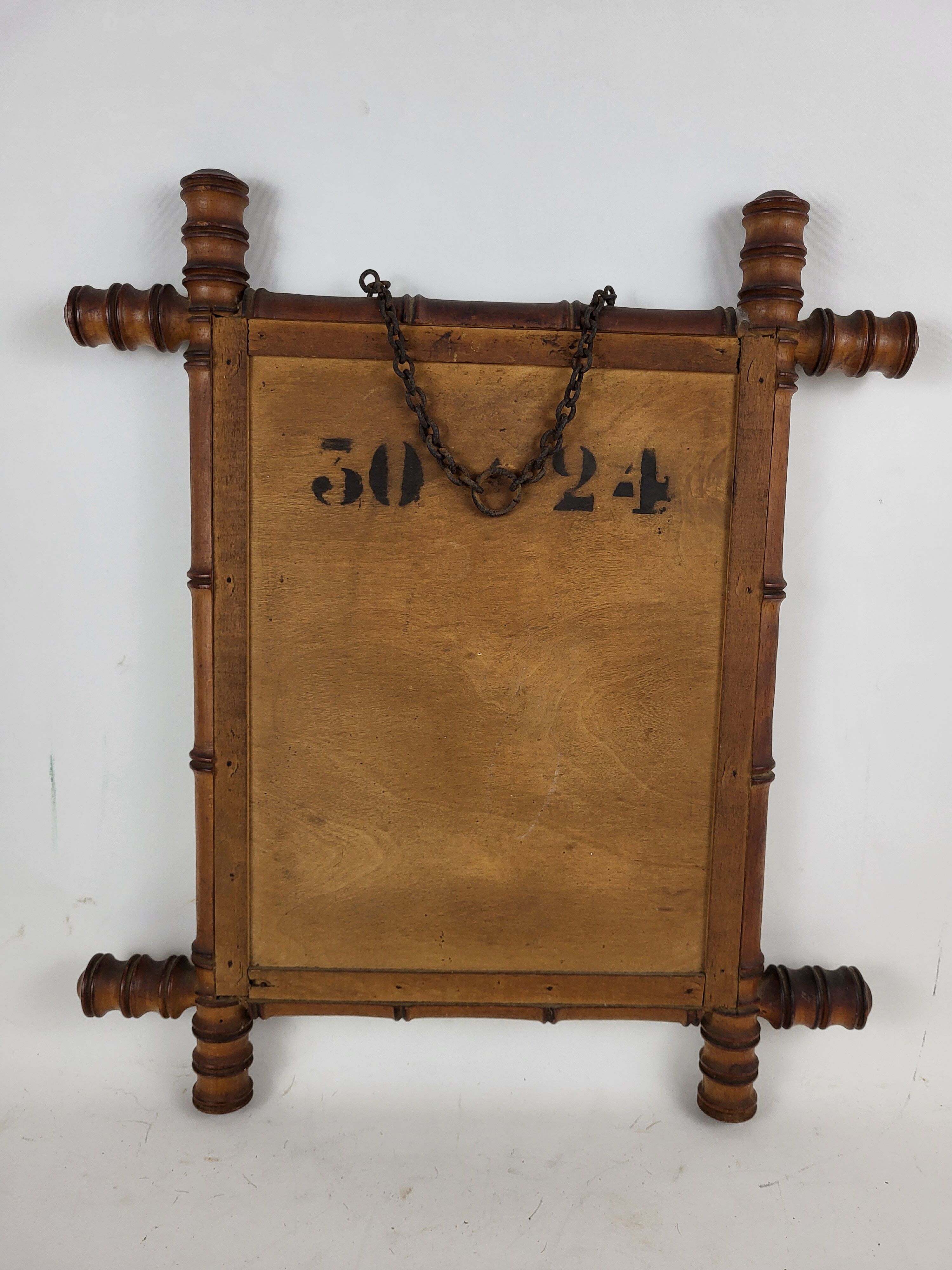 Bamboo mirror 1900, 38*44 cm