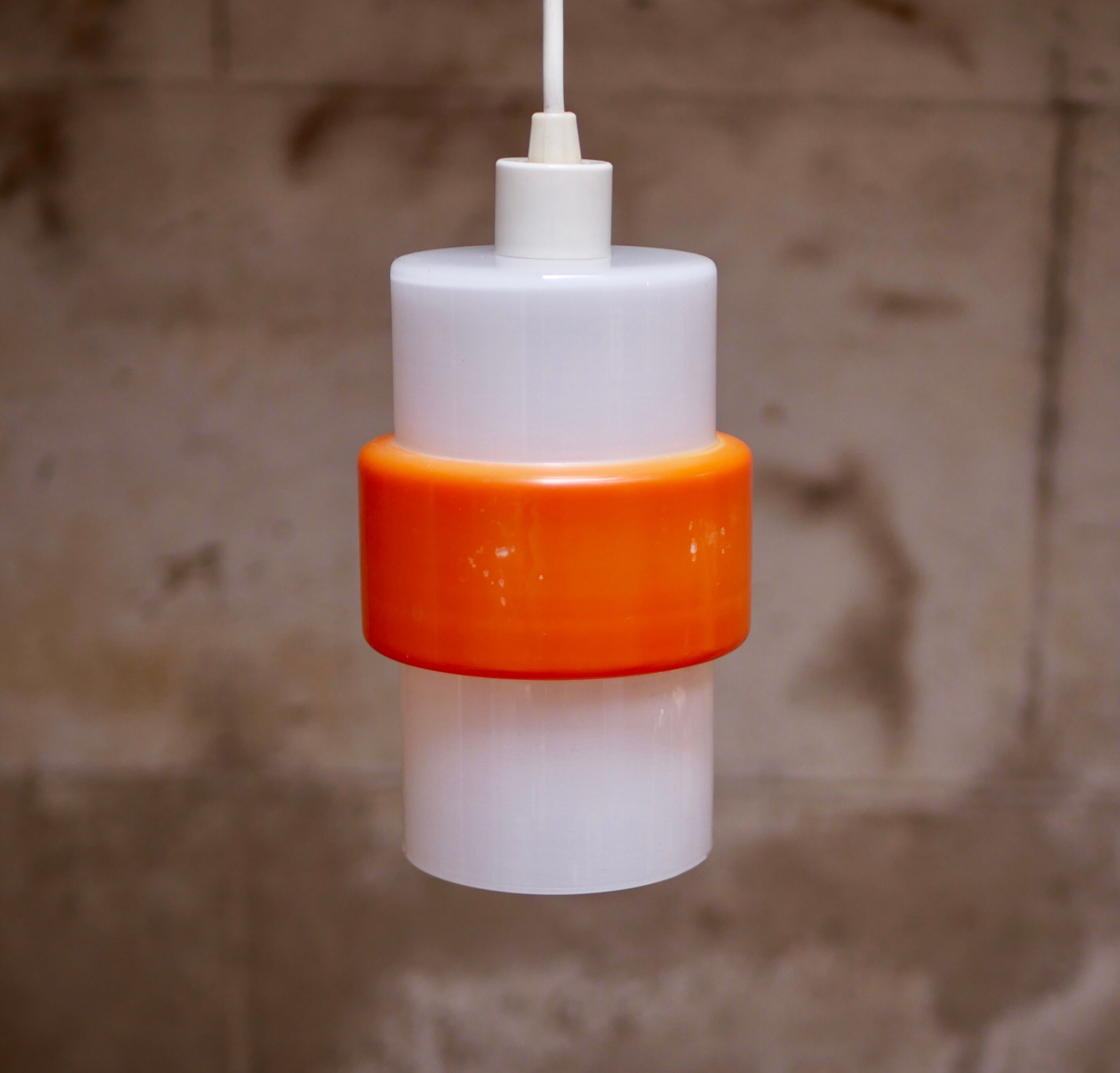 Vintage opaline pendant lamp