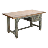 Weathered solid wood desk