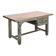 Bureau en bois massif patiné