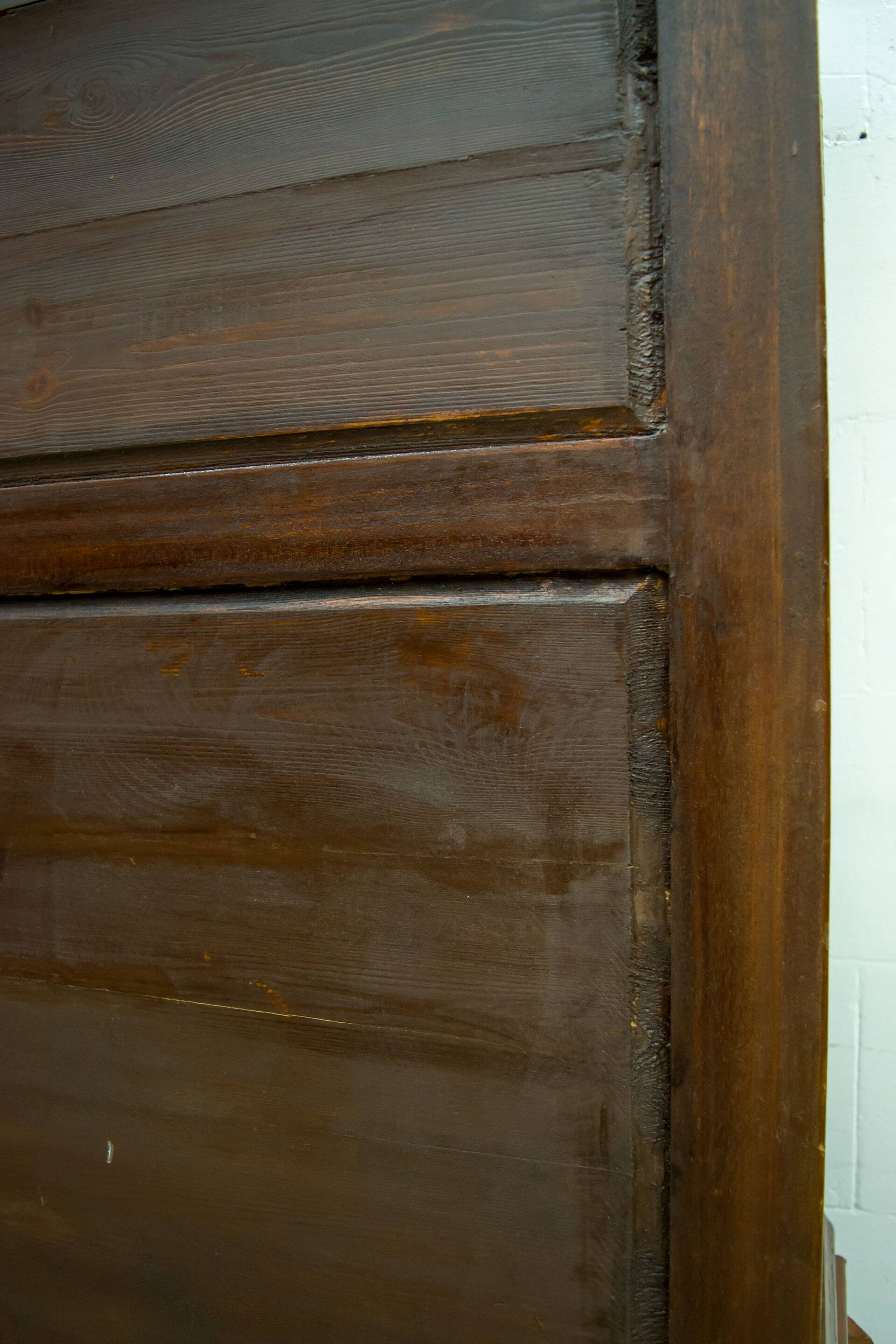 20th Century Dutch Trumeau Walnut with Maple Wood Inlays, Netherlands, 1950