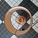 Vintage caramel table lamp with its flowery lampshade