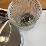 Hanging in chiseled glass and chrome metal