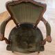 Louis XV cabriolet armchair in solid wood and green velvet