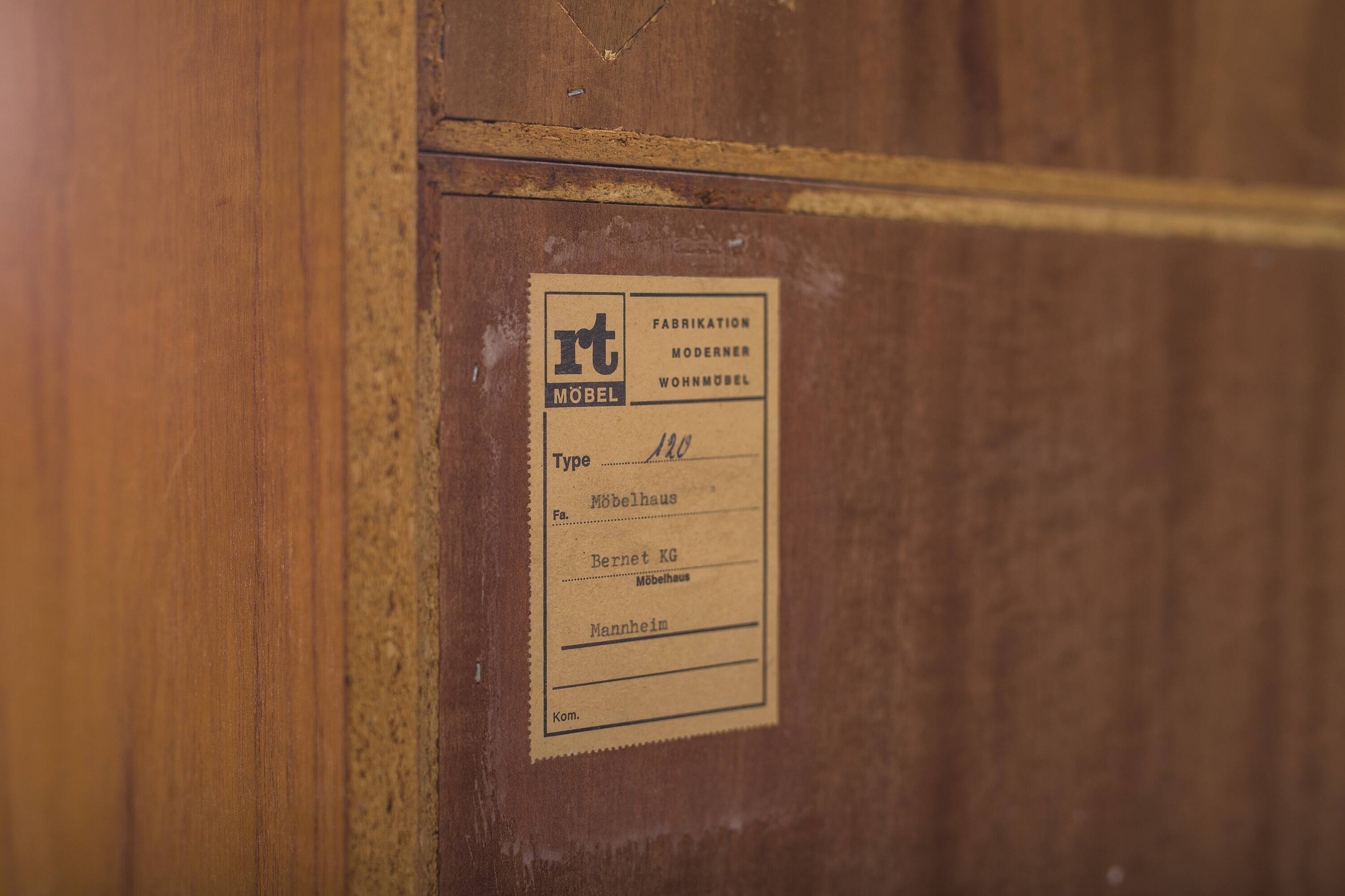 Large Vintage Cabinet in Teak by Heinrich Riestenpatt, 1960