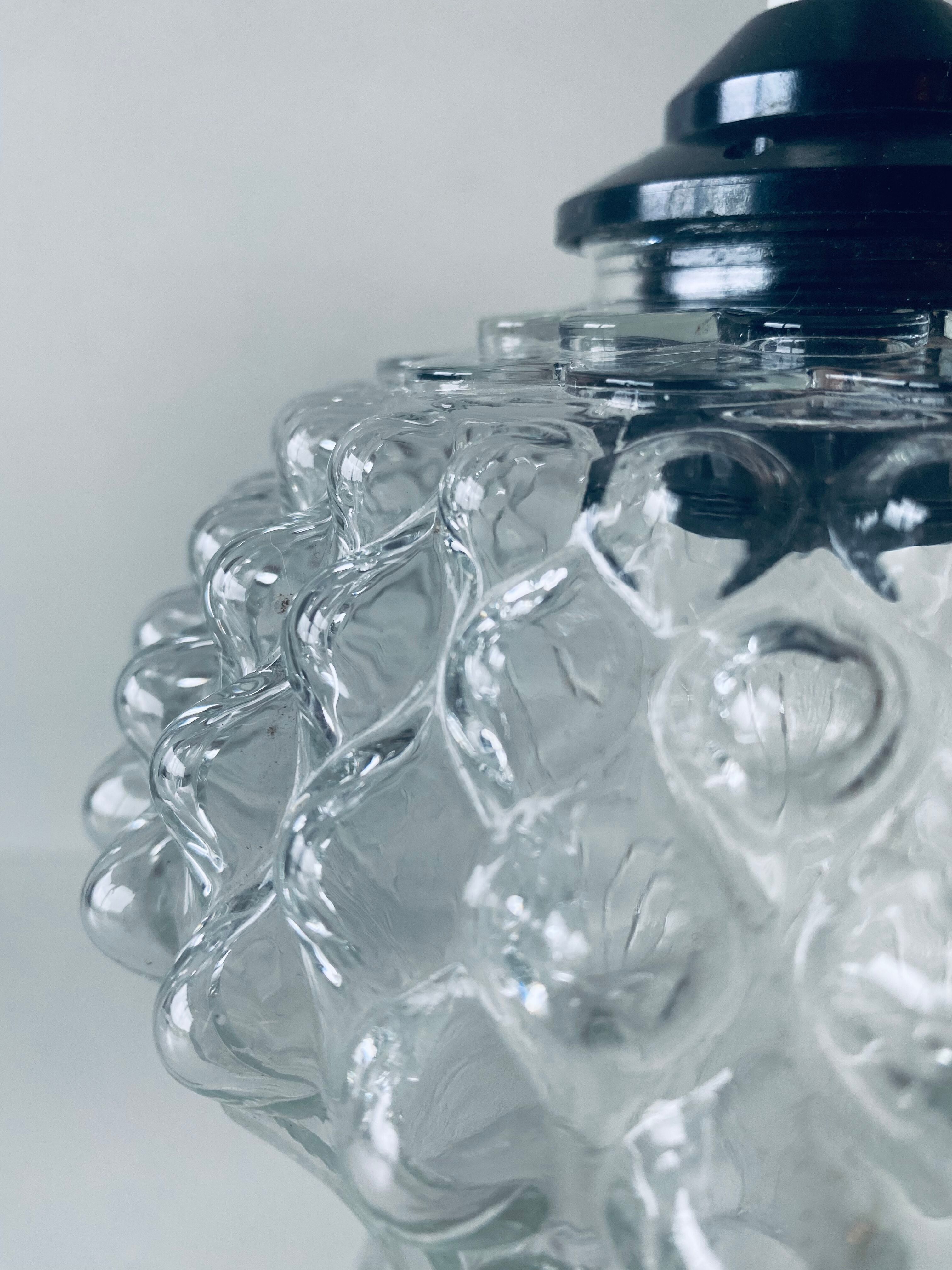 Vintage glass globe pendant lamp