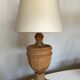 Classic neo-classic wooden baluster lamp in washed XL wood