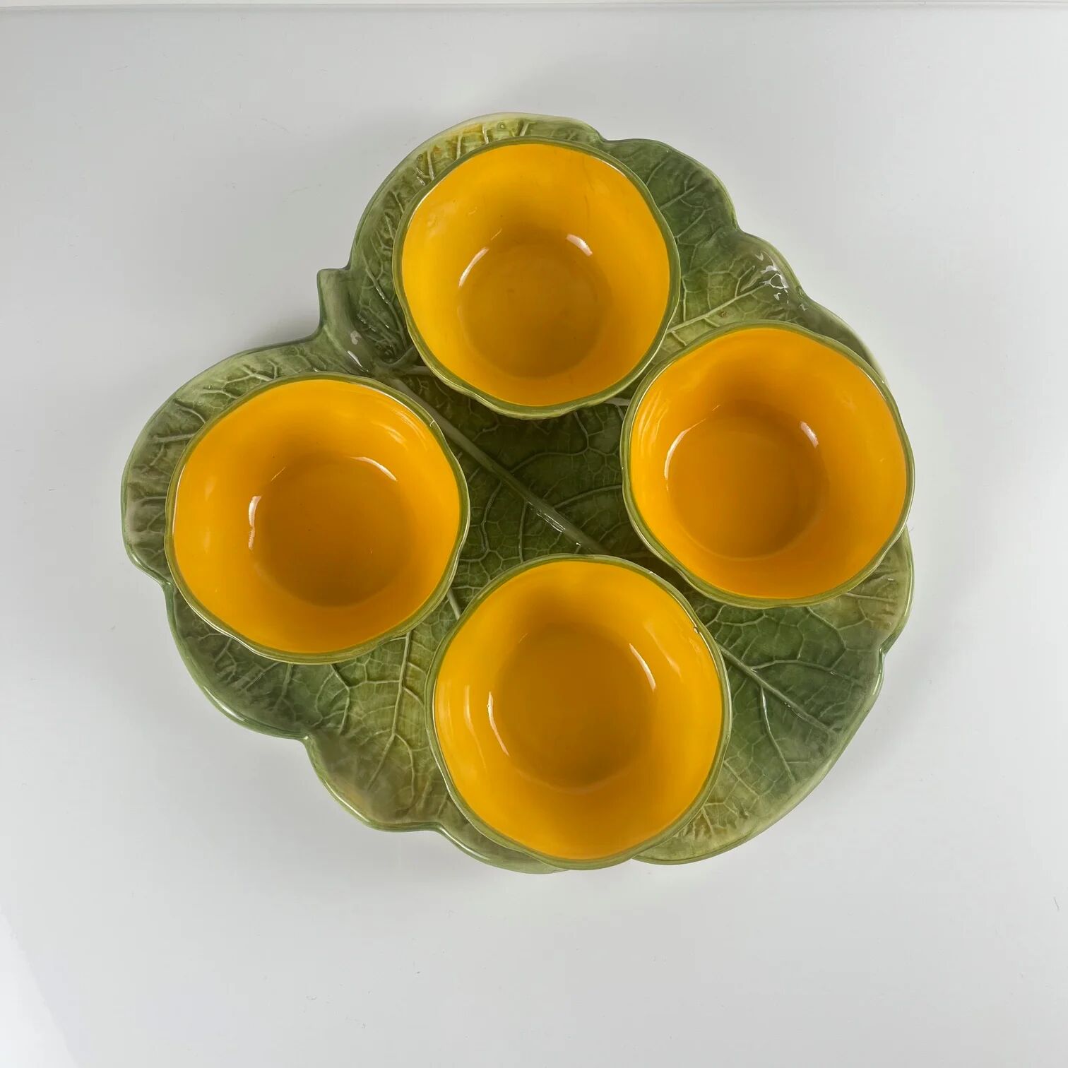Melon service in earthenware for 4 people, 20th century
