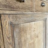 Antique solid oak showcase