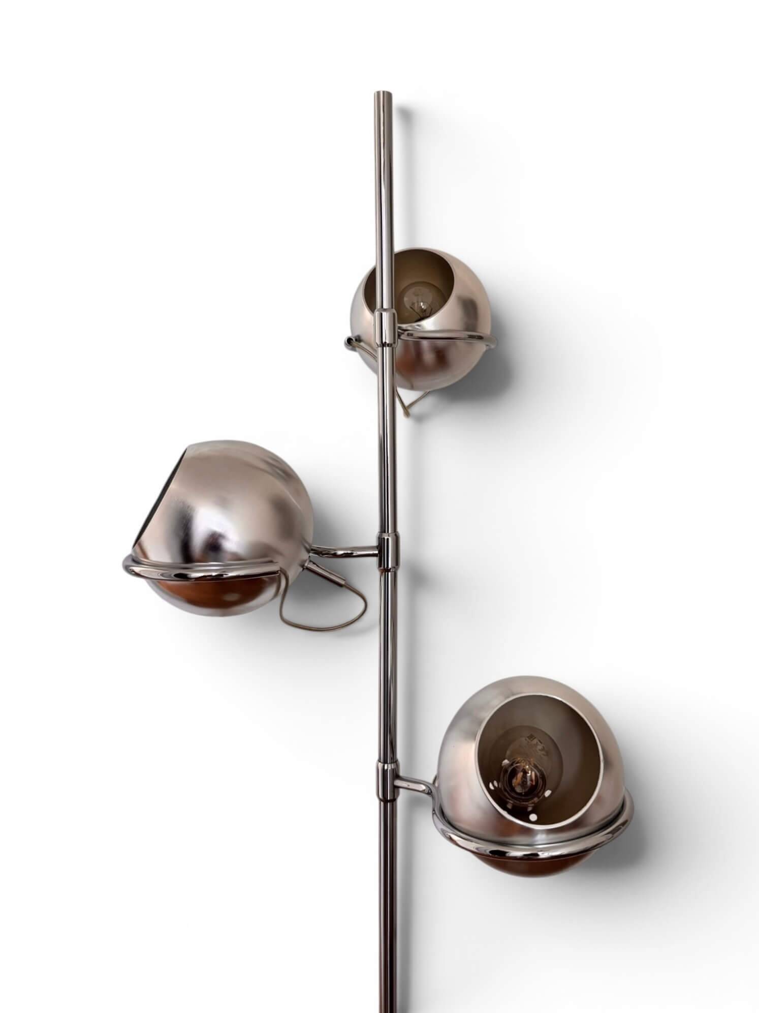 70's Monix floor lamp with 3 globes