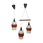 Set Scandinavian chandeliers opaline 1960