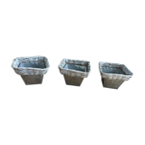 3 zinc and basket jar caches