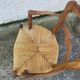Provencal straw armchair in walnut