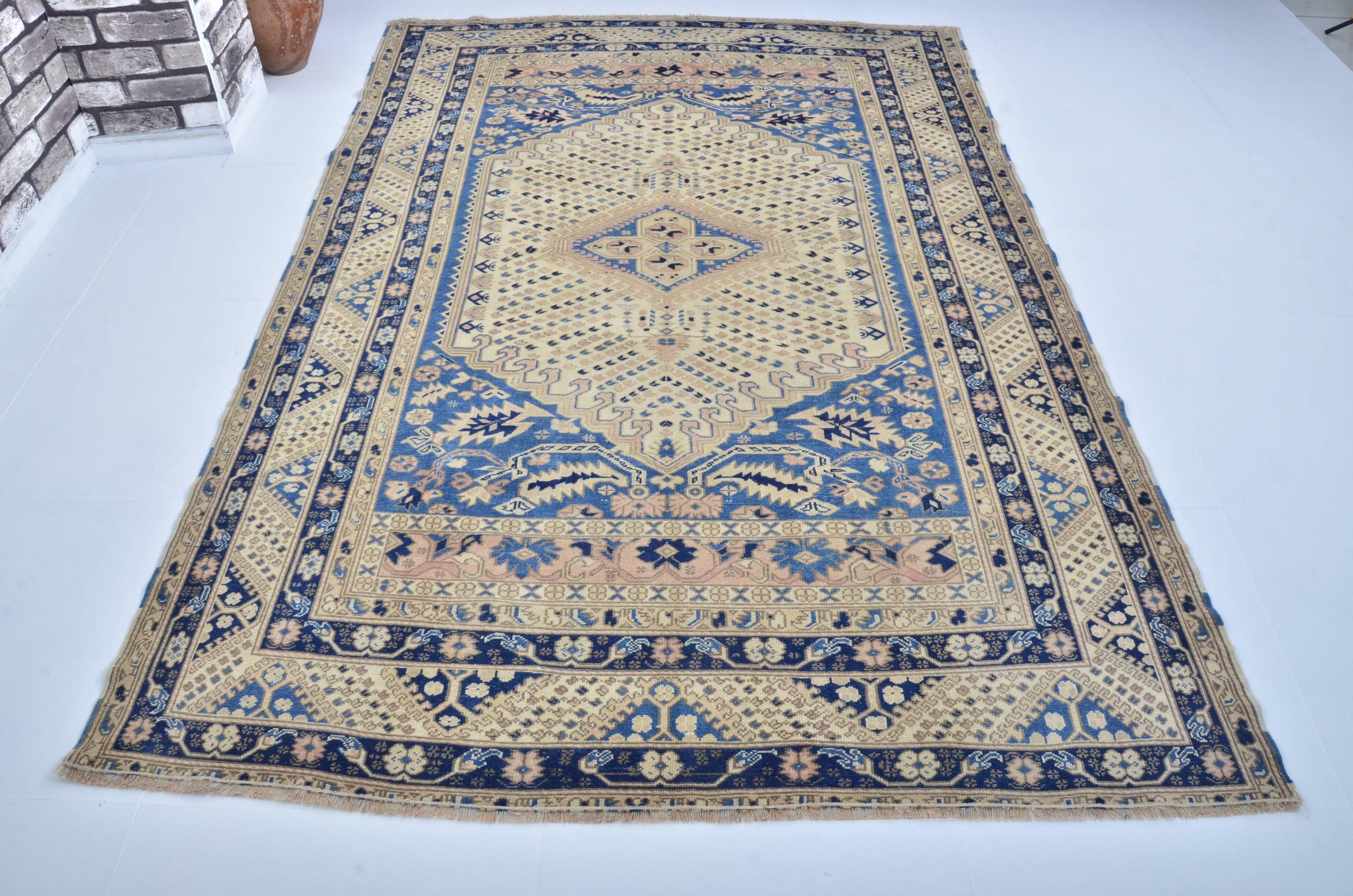 Rustic Wool Oushak Rug sku 3524