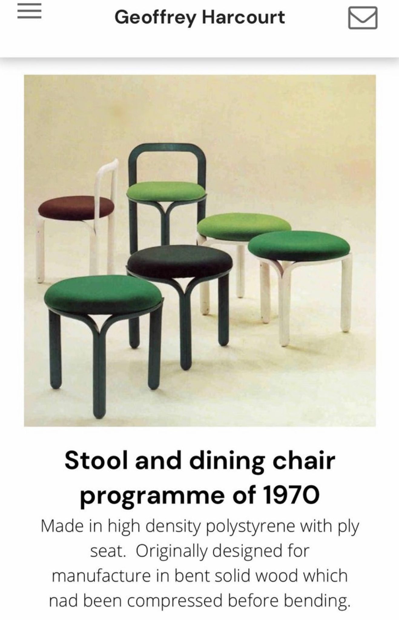 Artifort Model 320 in by Geoffrey Harcourt Side or Dining Room Chairs