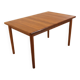 Vintage mid century modern KS Denmark rectangular teak extendable dining table 'Marbjerg'
