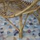 Vintage rattan bench 1960