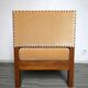Fauteuil art deco en bois et velours