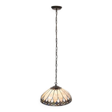 Lampe à suspension Tiffany beige