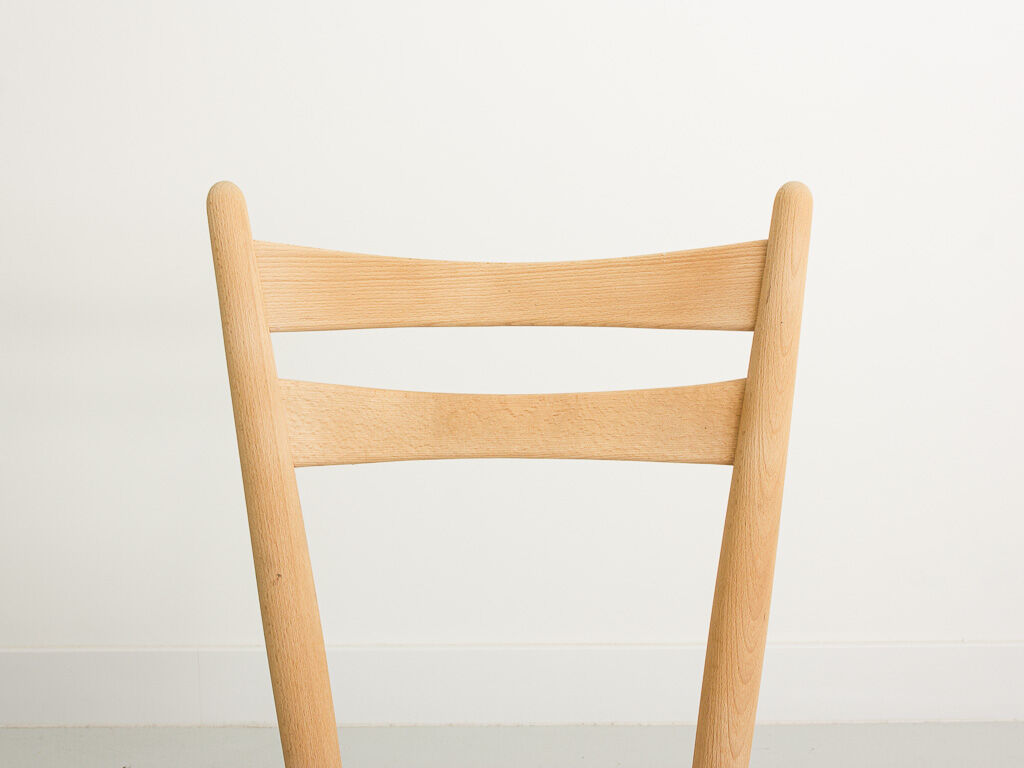 Set of 3 bistro chairs, entirely sandblasted