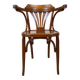 Bistro office chair in bent beech, Thonet style, circa 1960.