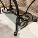 Robert merceris coffee table in wrought iron and 1940s marble
