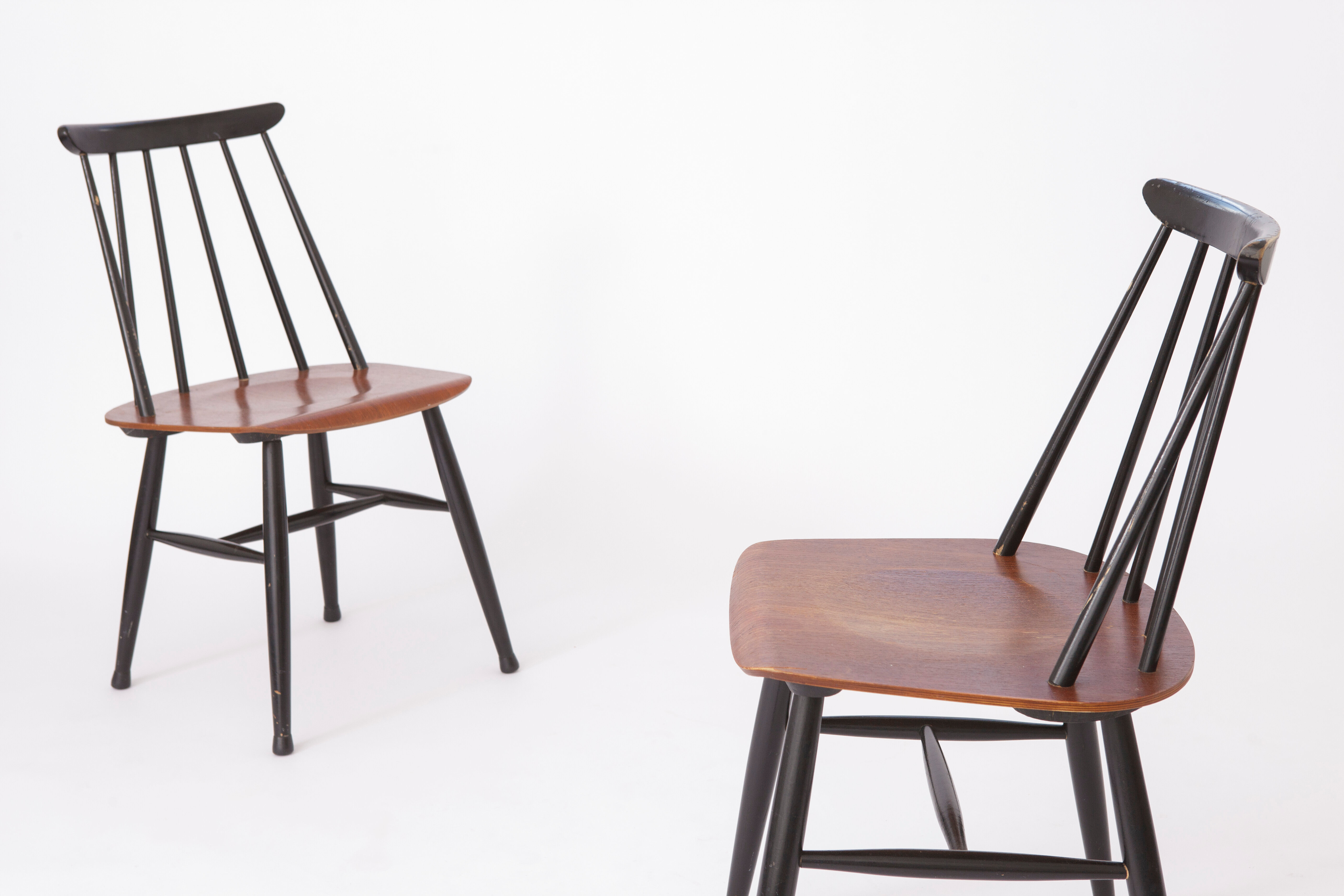 Pair vintage chairs ilmari tapiovaara for asko 1960s finland