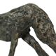 Statue en bronze d'après Alberto Giacometti Sculpture de chien 44 cm