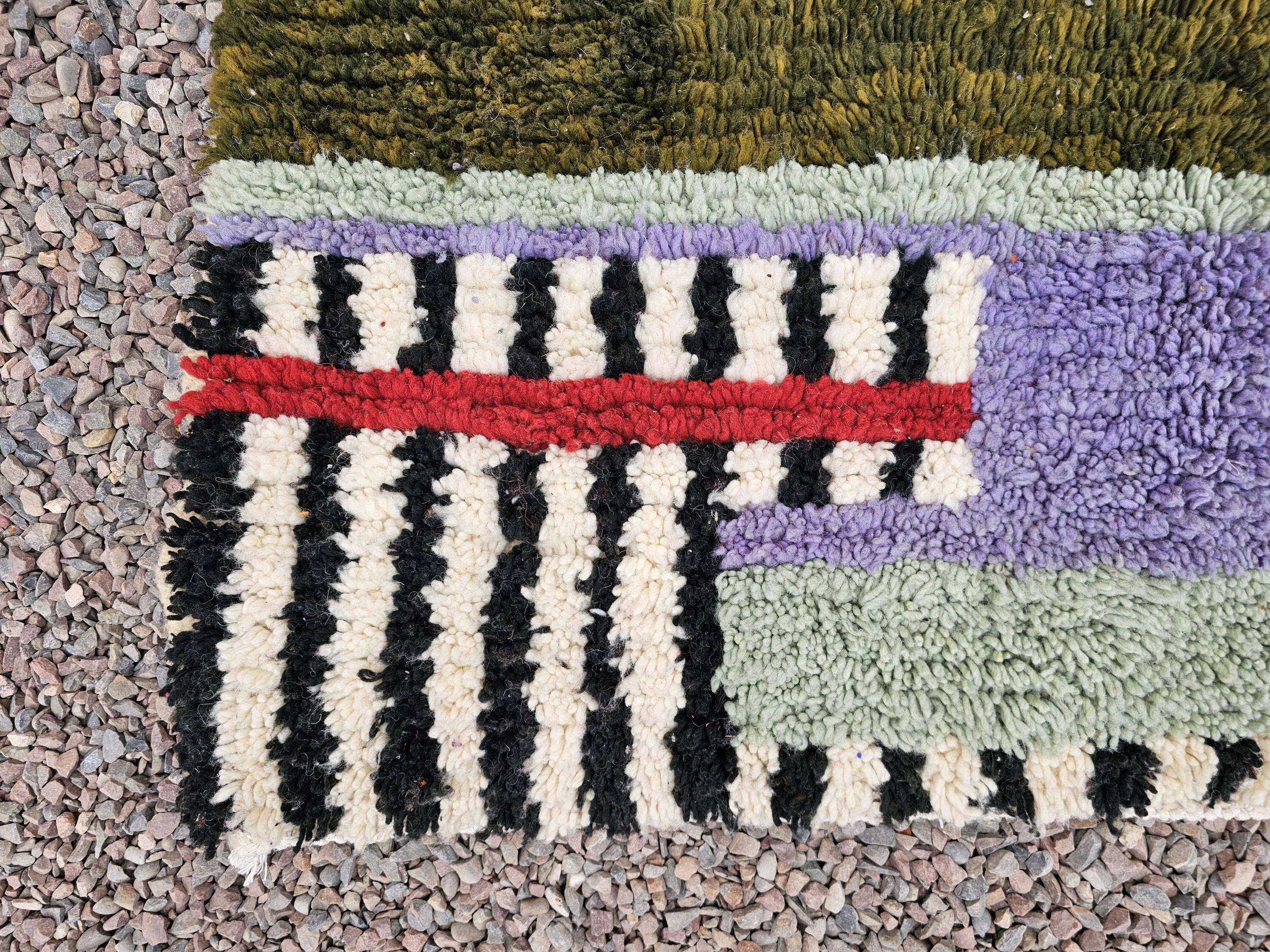 Berber rug in natural wool 2.5x1.5 m