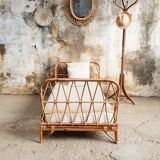 Rattan bed bench