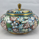 Pot lid in bronze enamel partition Chinese China