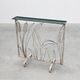 Art Deco Wrought Iron Plant Stand with Heron and Bulrushes, France, Circa 1
