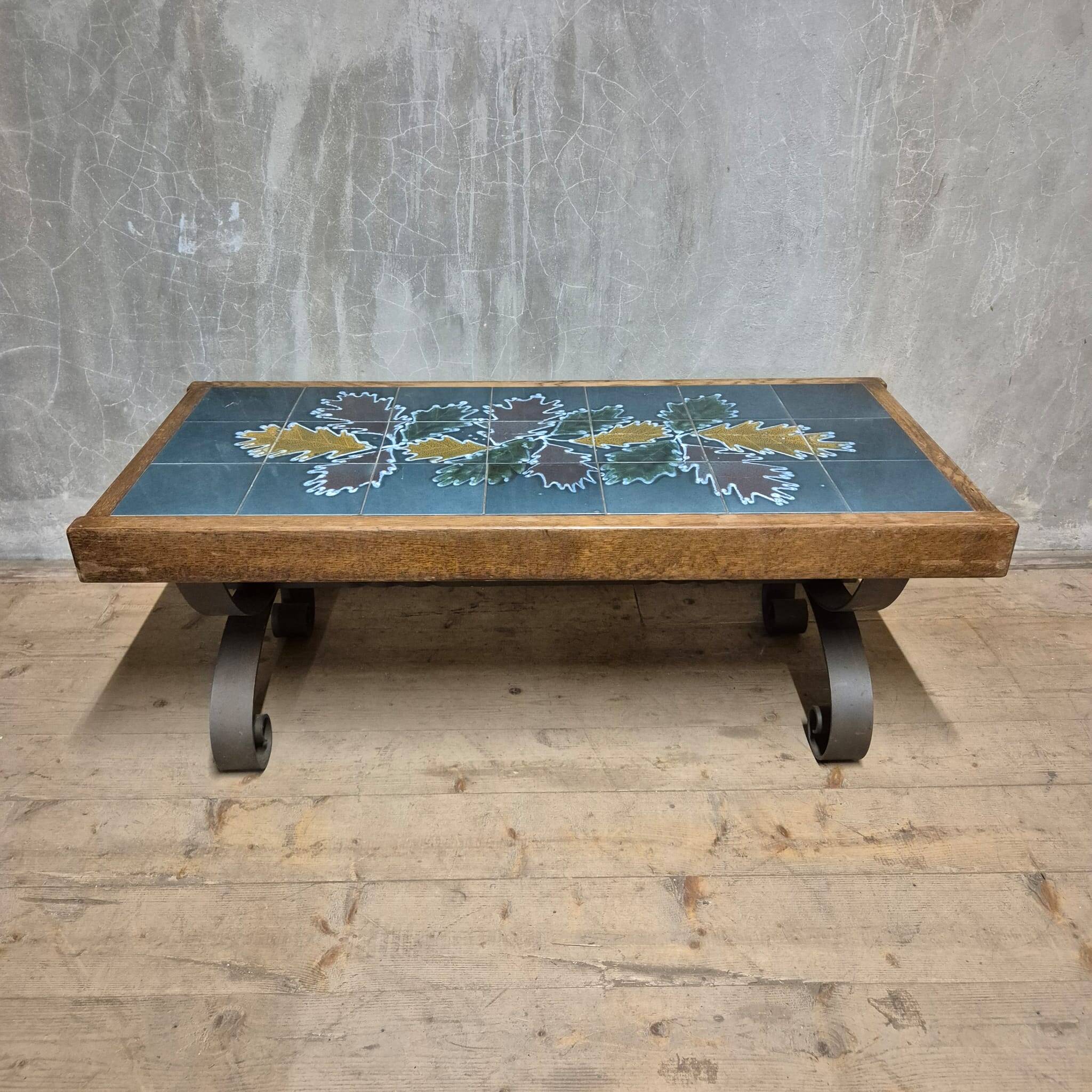 Vintage tile-top coffee table, 1970s, Europe