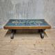Table basse vintage à plateau en carreaux, années 1970, Europe