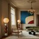 Fauteuil vintage olive vert velours côtelé 1960